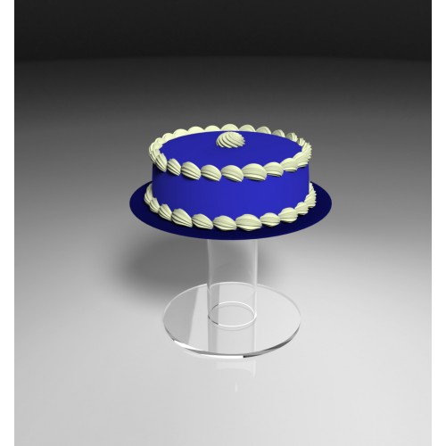 Espositore alzata per torte in plexiglas spessore 6 mm, h16,5 cm